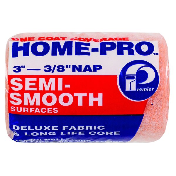 Premier Home-Pro Polyester 3 in. W X 3/8 in. Paint Roller Cover 322